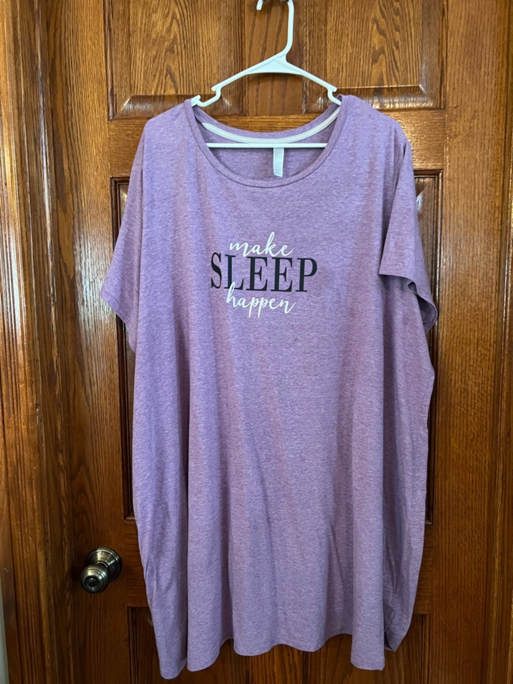 Cacique Sleep 26/28 Pullover Night Shirt Short Sleeves Purple
